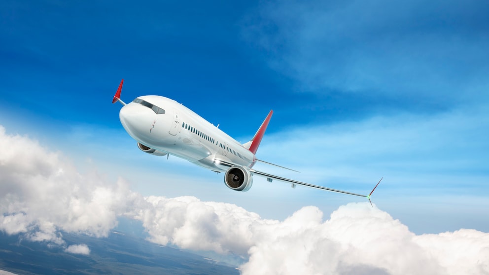 Illustration Flugzeug in der Luft