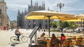 Restaurant in Milan mit Blick auf die Kathedrale (Il Duomo)