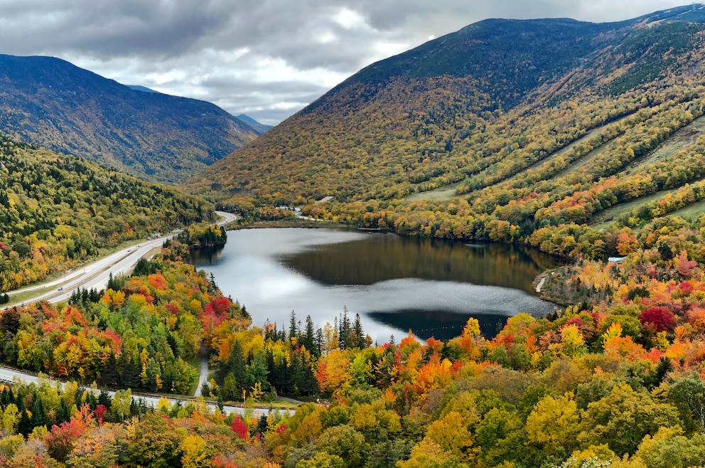 Franconia Notch with Echo Lake