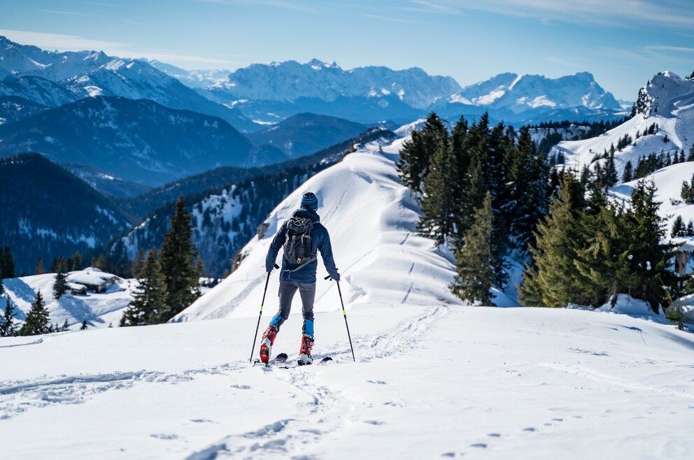 Brauneck Skifahrer