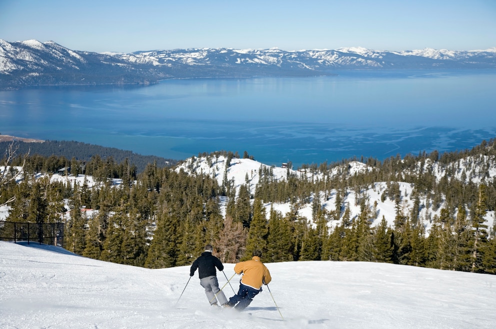 Skifahrer Lake Tahoe