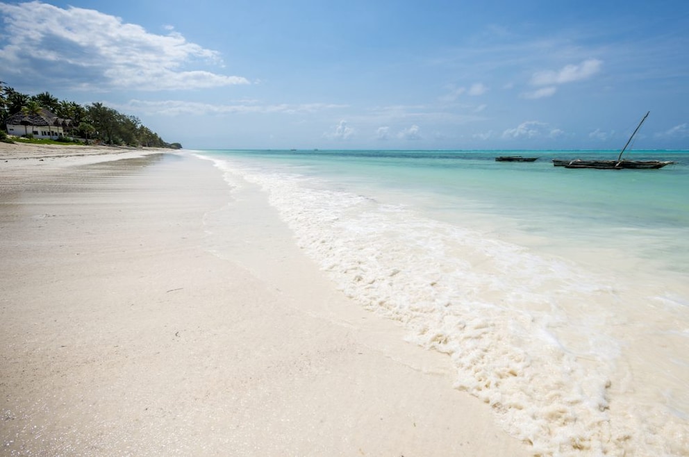 White sandy beach in Zanzibar