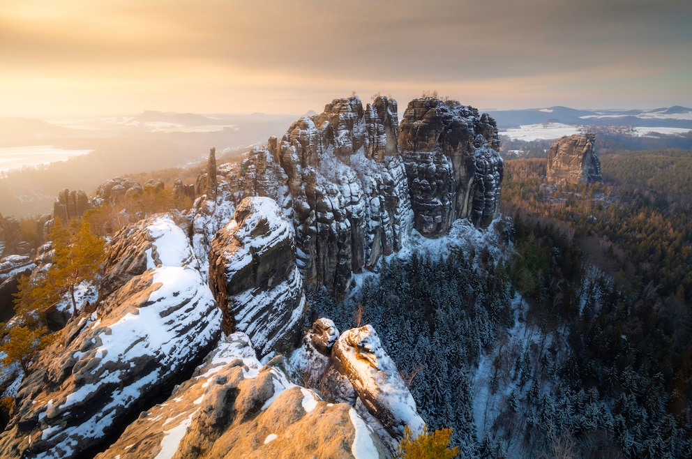 Schrammsteinkette in der Sächsischen Schweiz