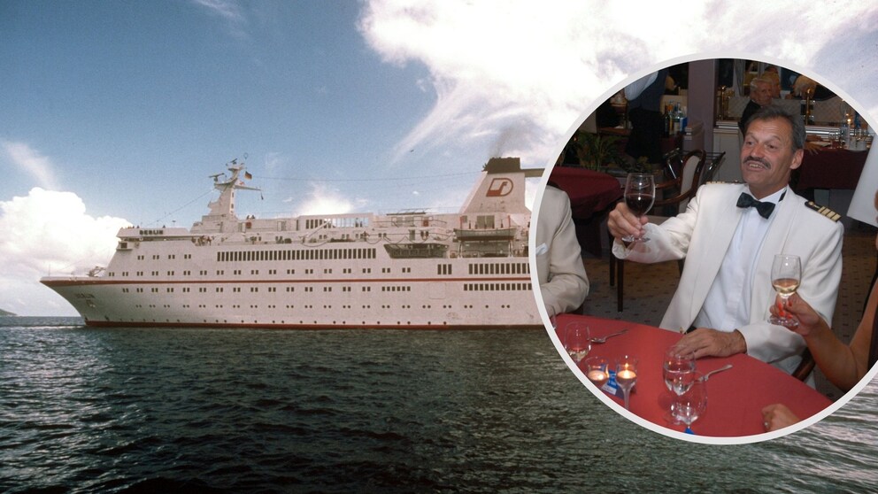 Hoteldirektor Wolfgang Ribitsch beim Kapitäns-Dinner auf der „MS Astor“ im Jahr 2004. Vor seiner Zeit auf der „MS Astor“ hat Wolfgang Ribitsch als Hoteldirektor auf der „MS Berlin“ gearbeitet – das damalige „Traumschiff“