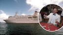 Hoteldirektor Wolfgang Ribitsch beim Kapitäns-Dinner auf der „MS Astor“ im Jahr 2004. Vor seiner Zeit auf der „MS Astor“ hat Wolfgang Ribitsch als Hoteldirektor auf der „MS Berlin“ gearbeitet – das damalige „Traumschiff“