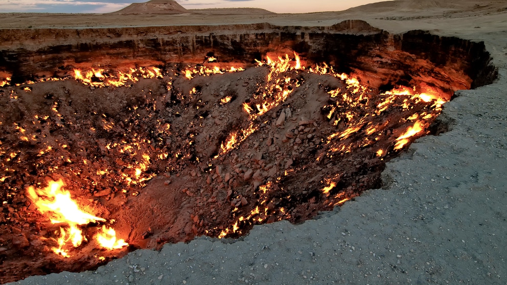Krater von Derweze in Turkmenistan