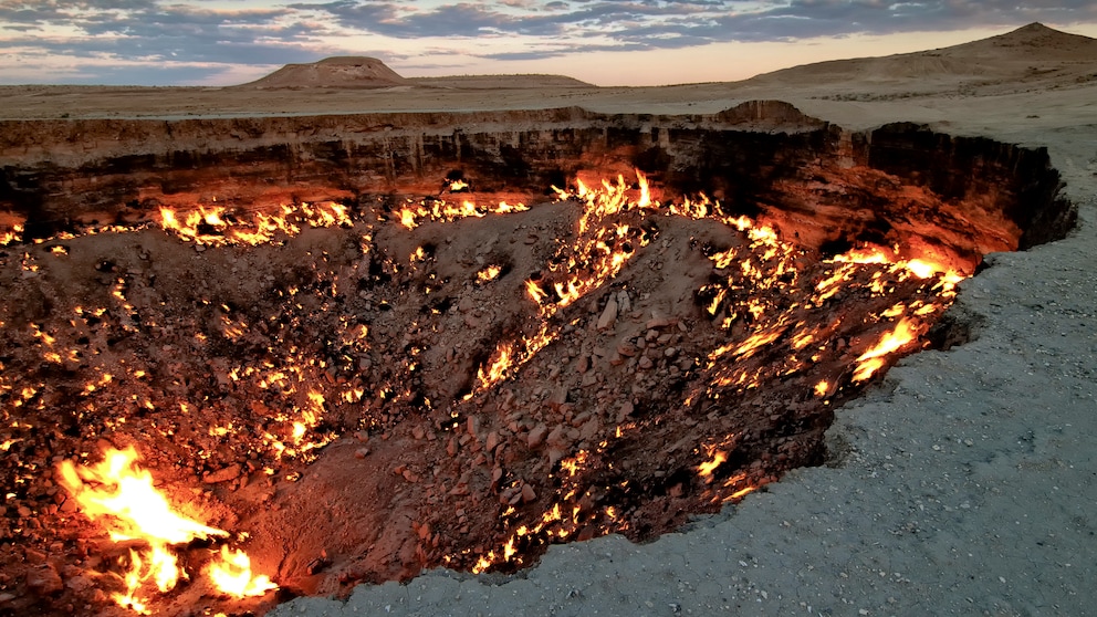 Krater von Derweze in Turkmenistan