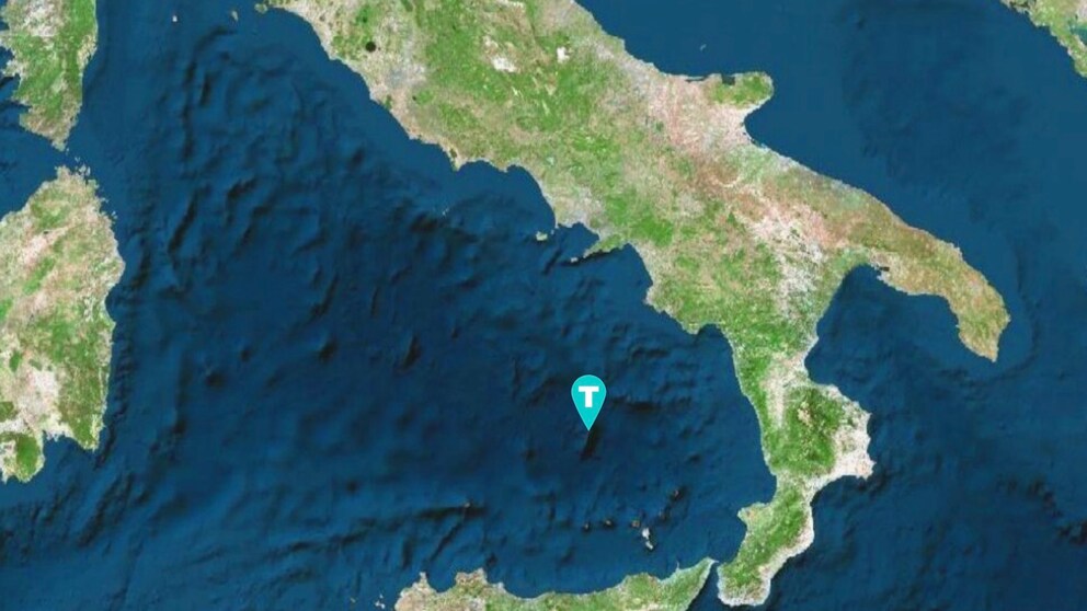 der Marsili Vulkan vor Italien