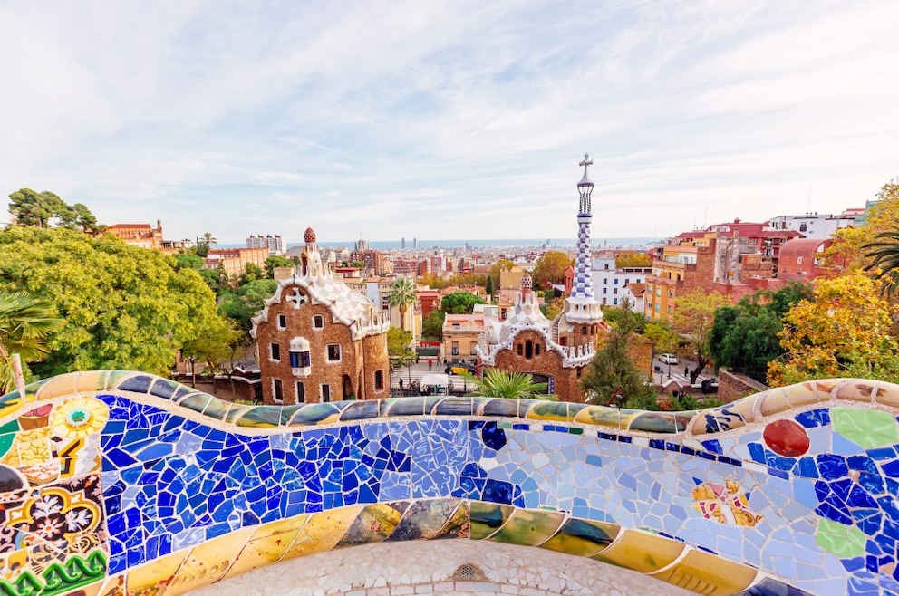 From Park Güell, you have a magnificent view over Barcelona