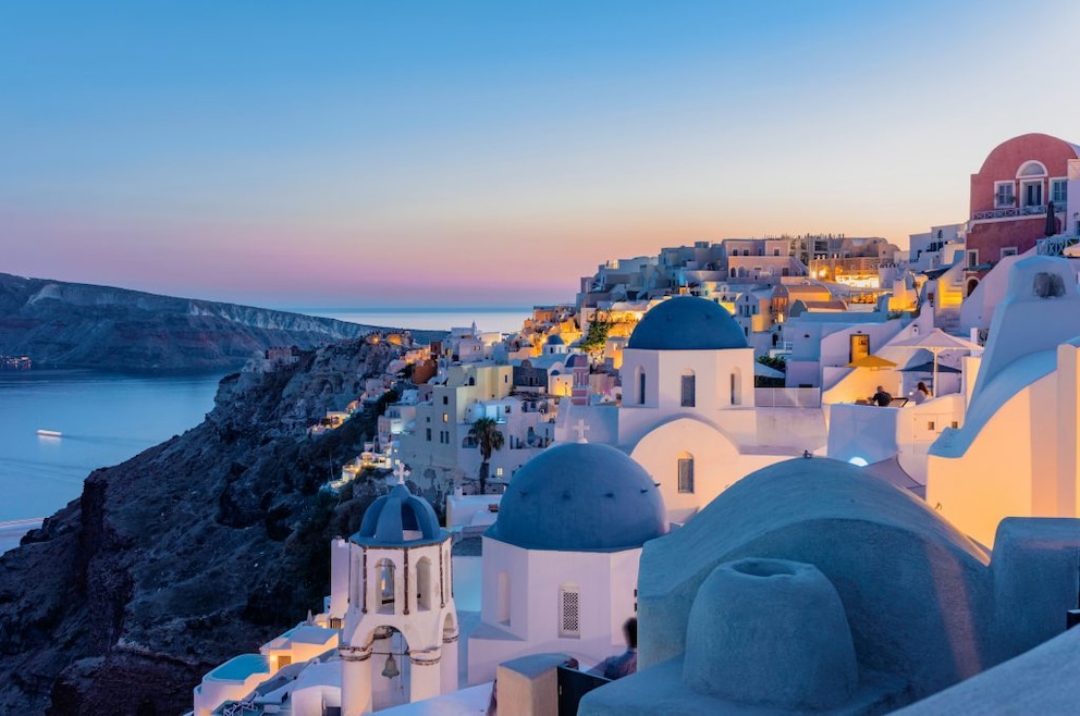 Sunset on the Greek island of Santorini