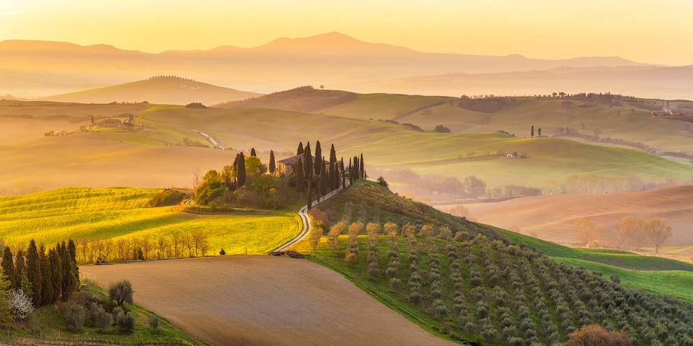 Die Redion Toskana in Mittelitalien ist bekannt für ihre malerische Landschaft. Hier befinden sich auch die Städte Florenz, Pisa und Lucca.