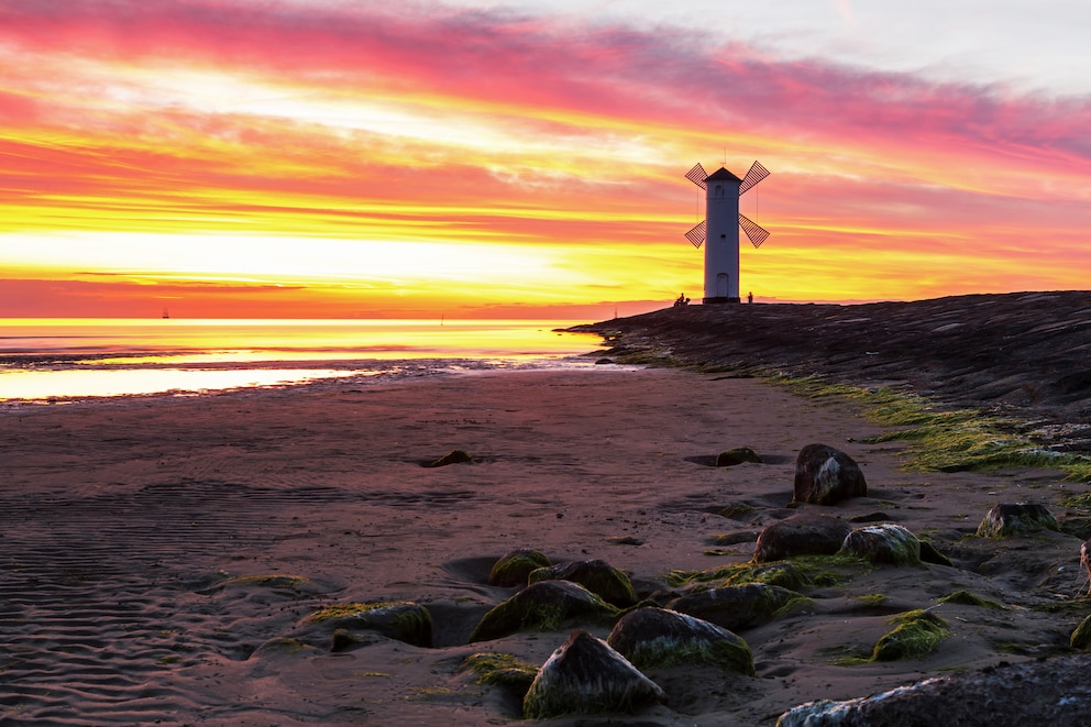 Mühlenbake auf der Westmole Swinemünde, Ostsee