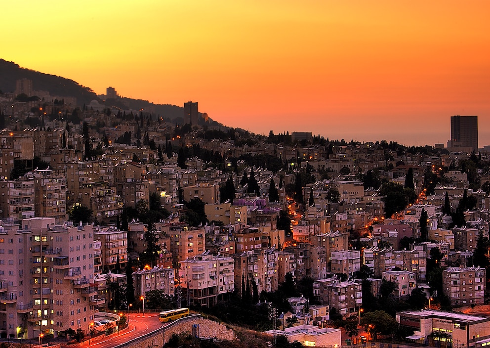 Haifa bei Sonnenuntergang