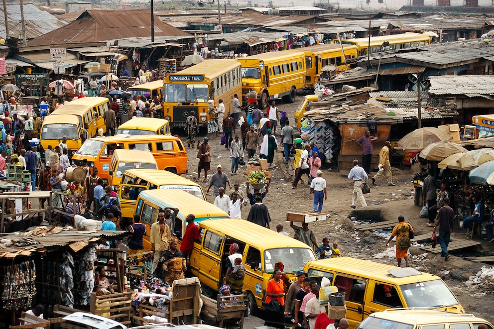 Lagos in Nigeria, einem der bevölkerungsreichsten Länder der Erde