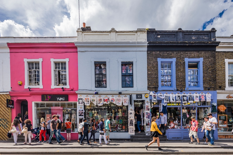 Bunte Schaufenster in London