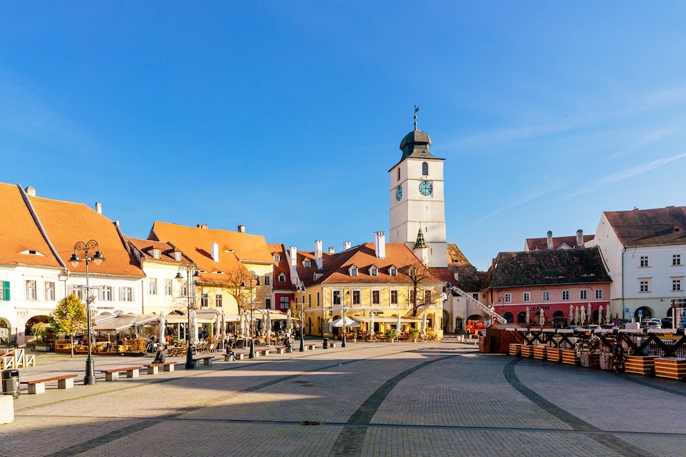 Der Platz Piata Mica in Sibiu