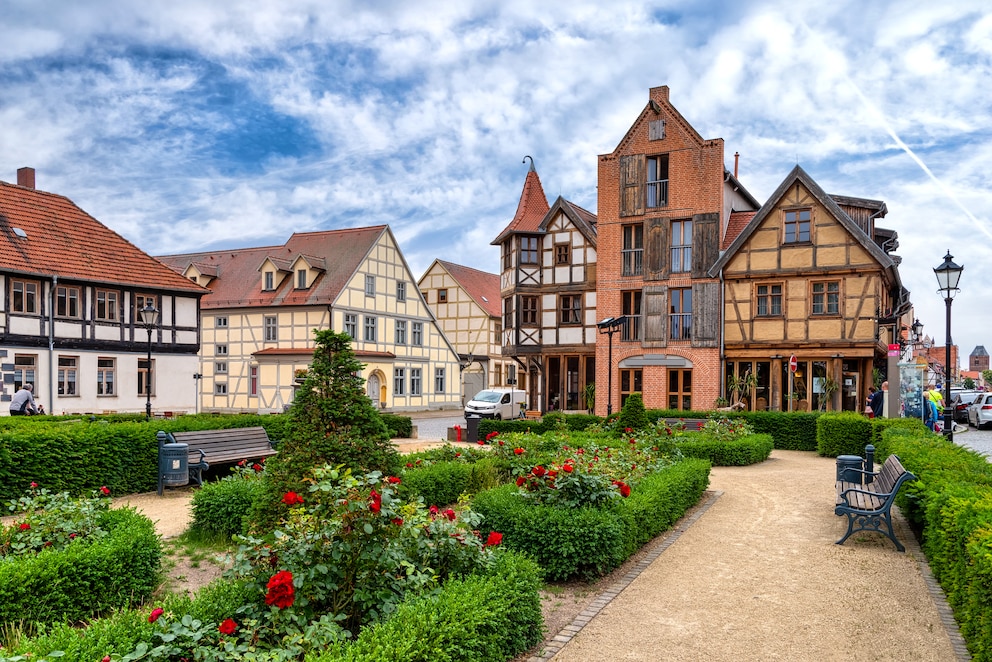 Idyllischer Park in der Stadt Trangermünde