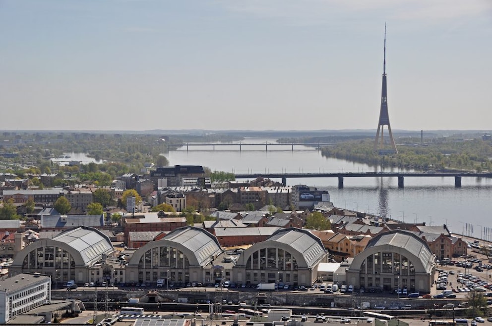 Market halls in Riga, Latvia