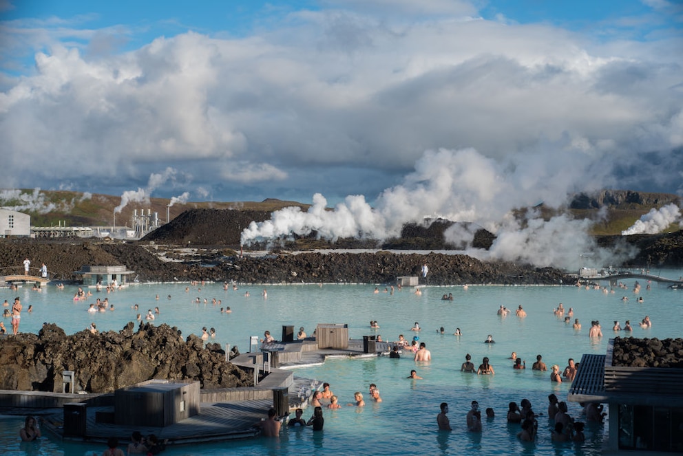 Die Bekannte Blaue Lagune in der nähe der Hauptstadt Reykjavik, Island