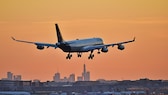 Lufthansa führ fast 600 Leerflüge durch, Flugzeug landet in Frankfurt
