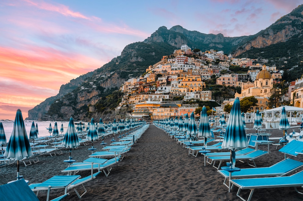 Positano bei Sonnenuntergang