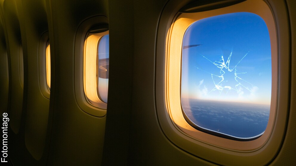 Flugzeugfenster kaputt