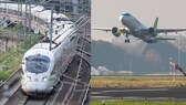 Flugzeug und Bahn im Vergleich