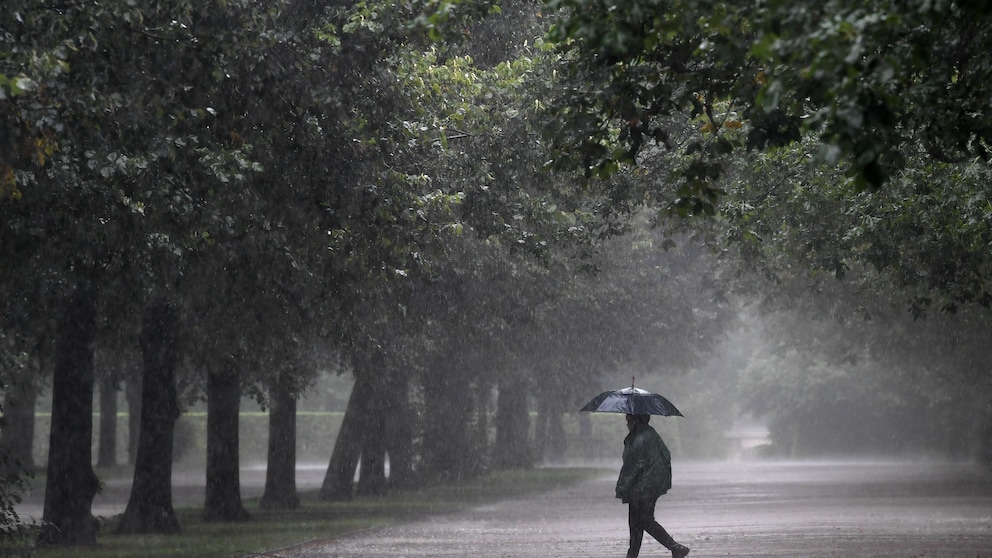 Regenreichste Städte Deutschlands – Person mit Regenschirm
