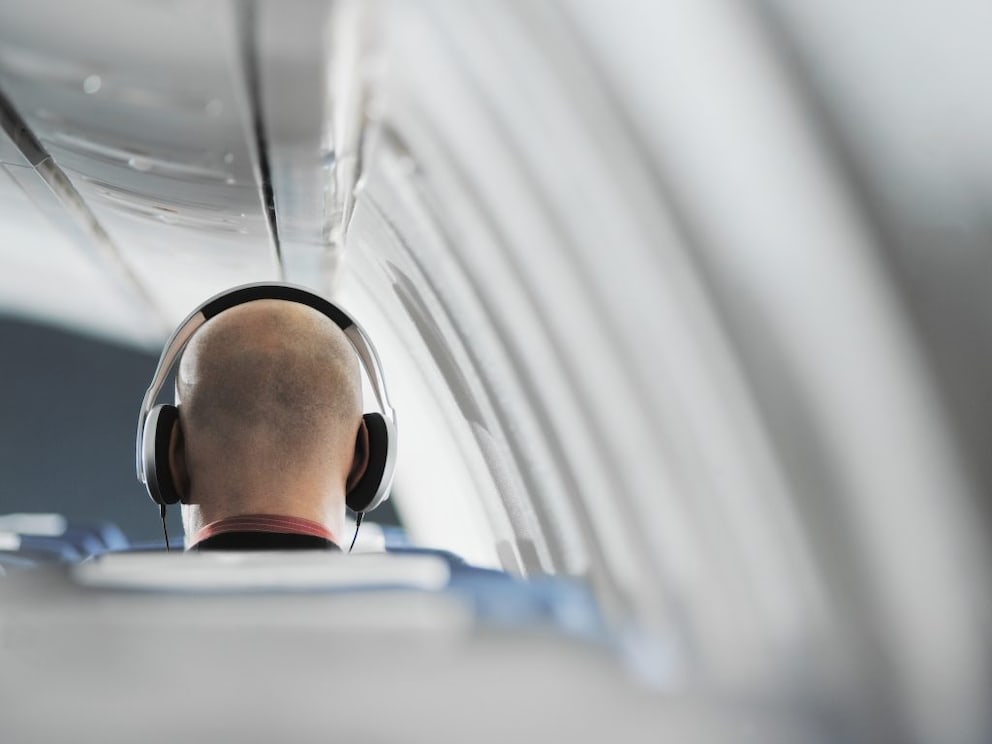 Man with noise-canceling headphones