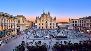 Der Blick auf die Piazza Del Duomo in Mailand