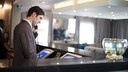 Rezeptionist im Hotel