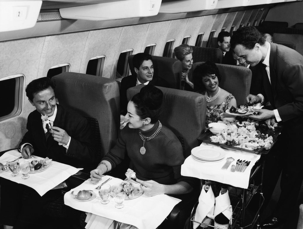 Airline passengers in the 1950s