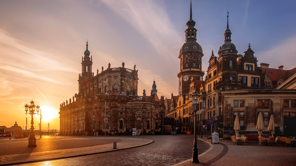 Dresden bei Sonnenaufgang