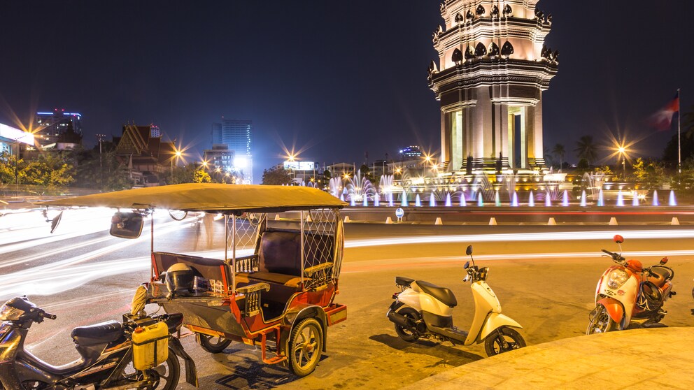 Das Unabhängigkeitsdenkmal  in der kambodschanischen Hauptstadt Phnom Penh