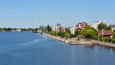 Blick auf den Hafen und Bontekai in Wilhelmshaven