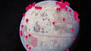 Statt der normalen „Globus“-Ansicht, wird hier eine Karte der Welt aus dem Jahr 1587 gezeigt