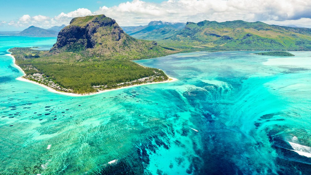 Unterwasser-Wasserfall Mauritius