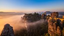 Der Basteifelsen ist eines der Highlights für viele Wanderer im Elbsandsteingebirge