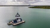 Die schwimmende Kirche „Vineta“ auf dem Störmthaler See