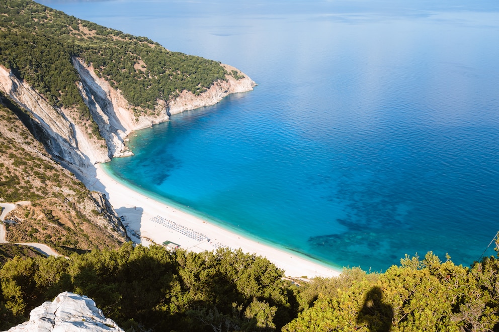 Der Myrtos Beach ist einer der schönsten auf der Insel