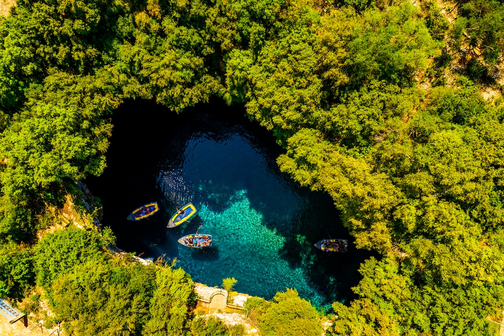 Die Melissani Höhle auf Kefalonia