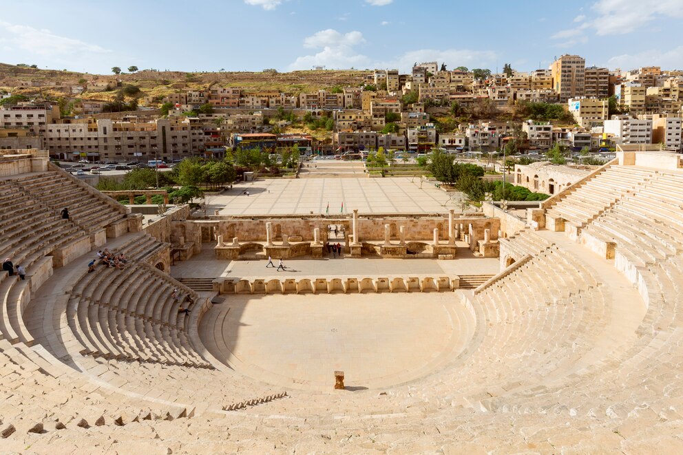 Blick auf das Kolosseum von Amman