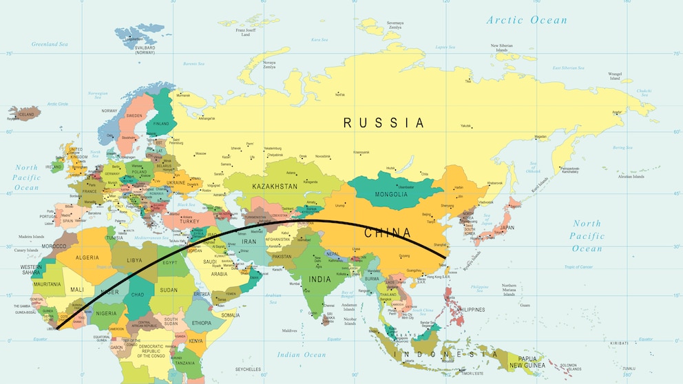 Das ist der längste Weg geradeaus, den man auf der Welt zu Fuß gehen kann
