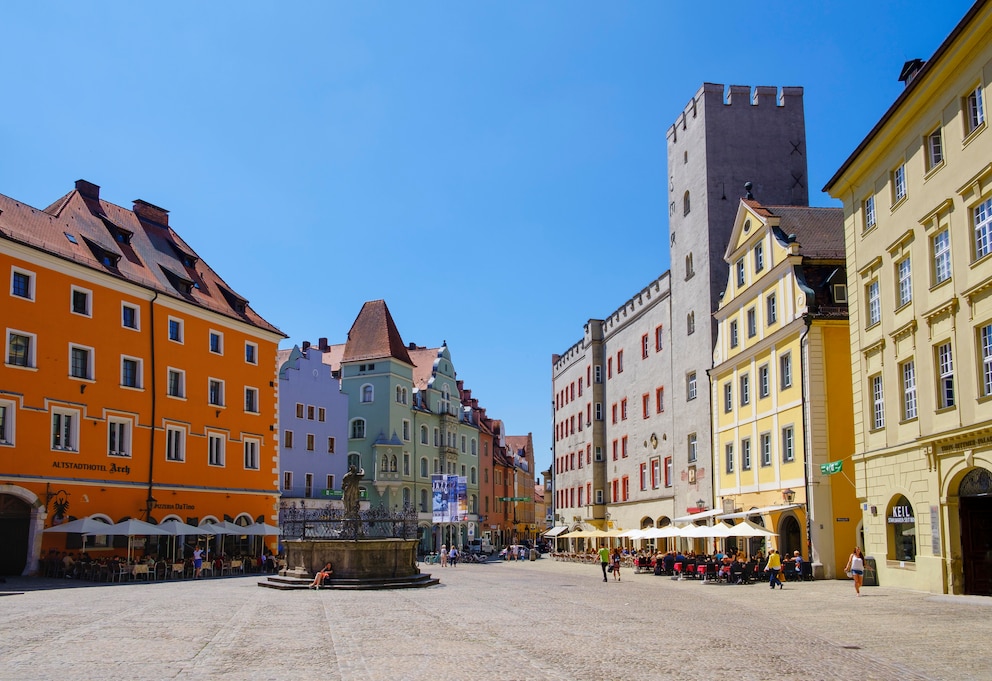 Der Haidplatz in Regensburg