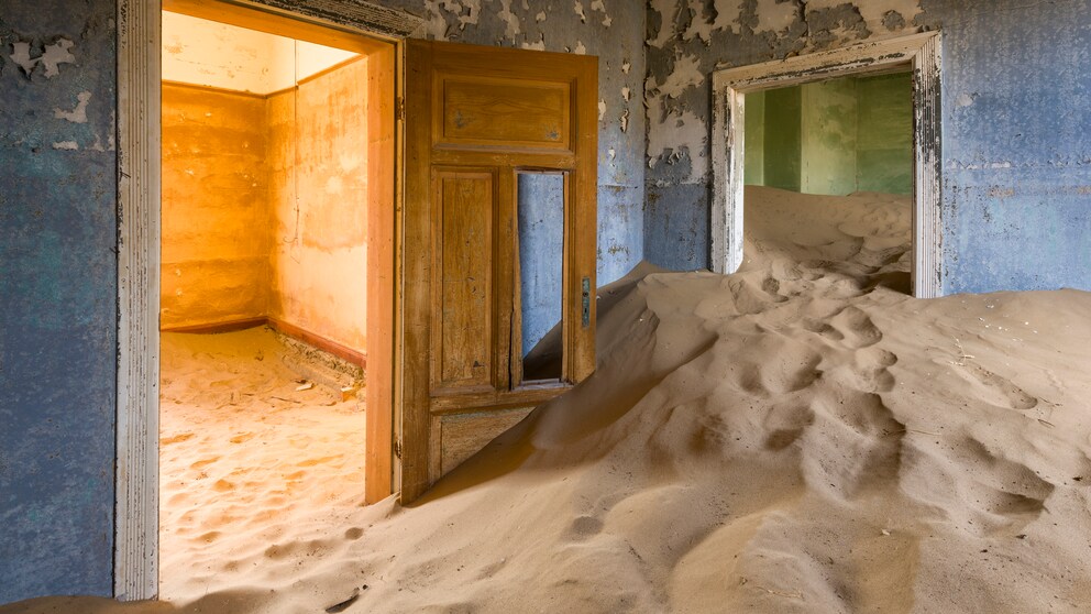 Ein Raum voller Sand in Kolmannskuppe