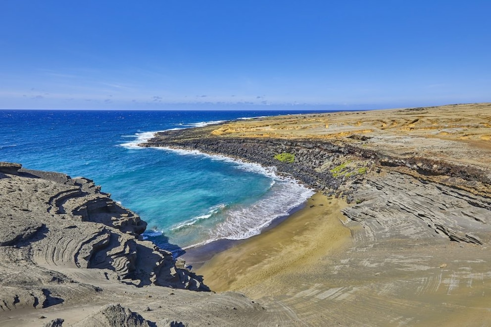 The Green Beach in Hawaii
