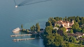 Die Blumeninsel Mainau, Blick auf das Schloss und den Hafen