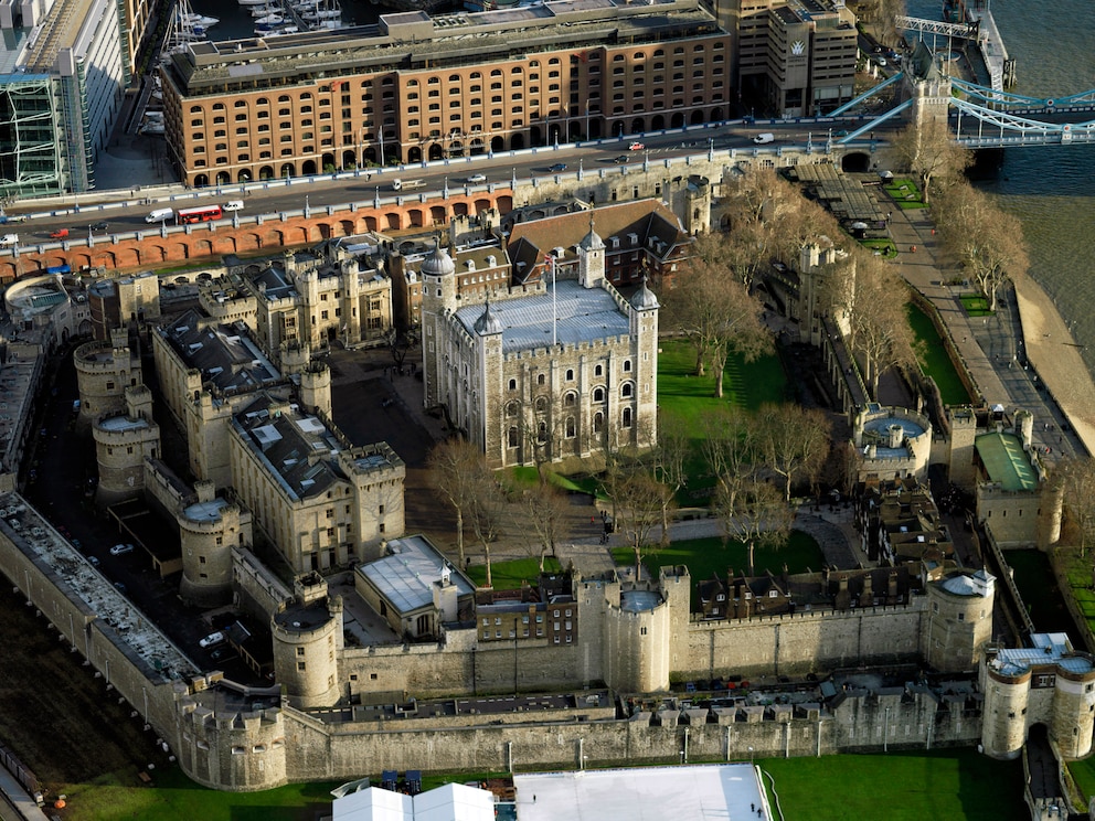 Luftaufnahme des Tower of London