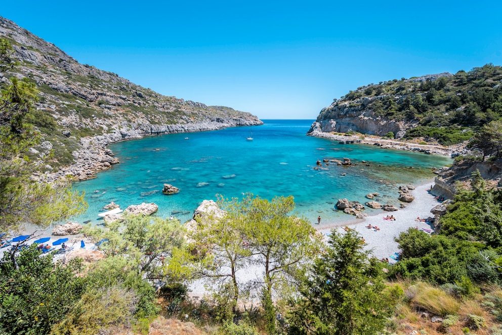schönste Strände Griechenland – Die Anthony Quinn Bay auf Rhodos