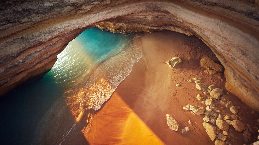 Höhle von Bengali in Portugal aus der Luft